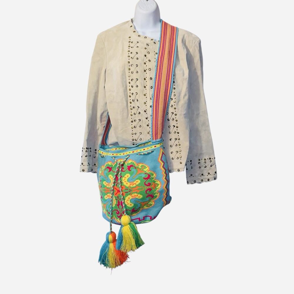 Wayuu Tribe Mochila Bucket Boho Bag large
